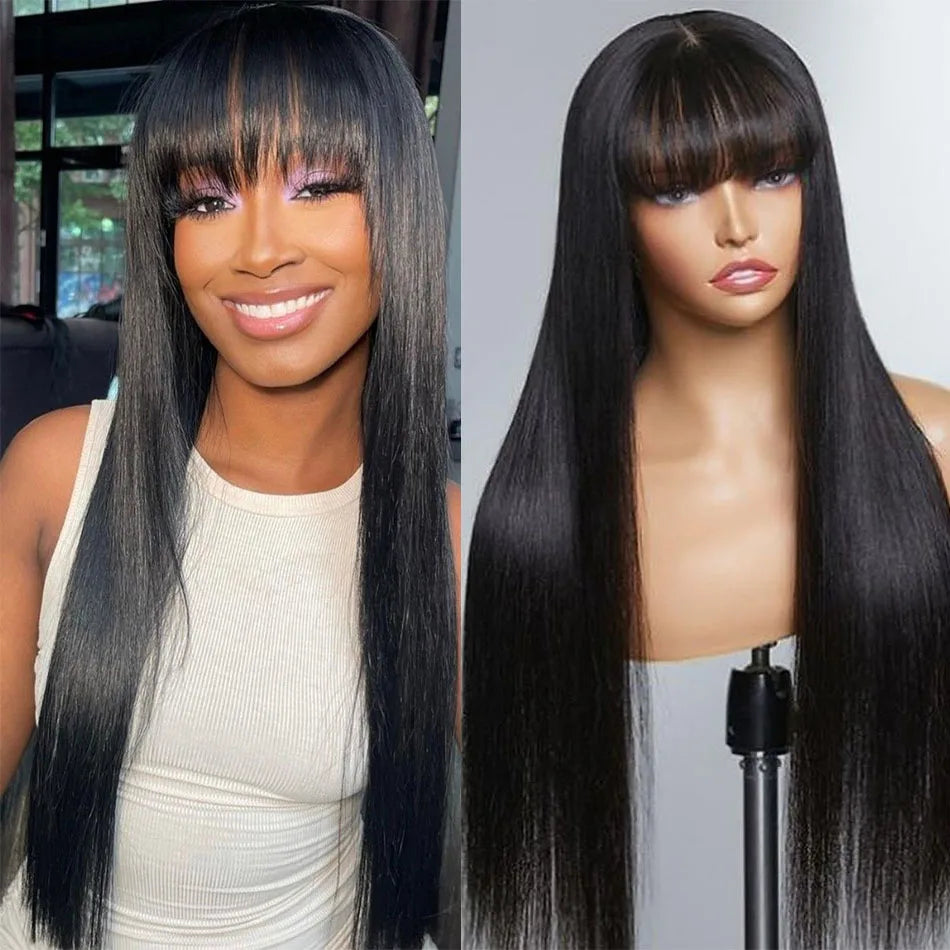 3x1 HD Lace Glueless Wig With Bangs