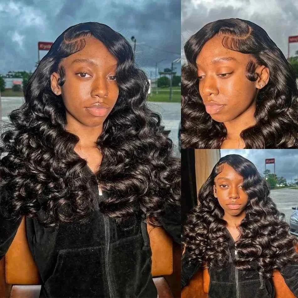 28 30 Inch Loose Wave 13x6 HD Lace Frontal Wig, Brazilian Deep Wave Curly Human Hair.