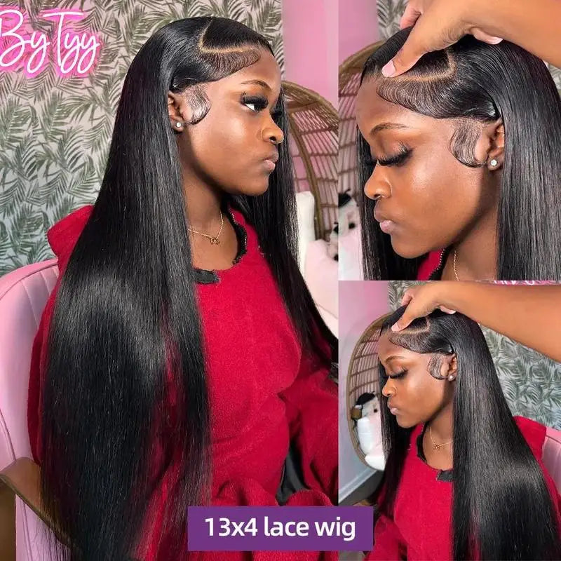 13x6 Bone Straight Transparent Lace Front Human Hair Wigs For Black Women 13x4 Lace Frontal Wig Natural Wigs