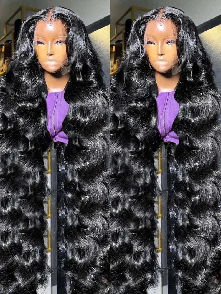 Body Wave 13x4 13x6 Transparent Lace Front Human Hair Wigs, Brazilian Remy, 40 Inch Length