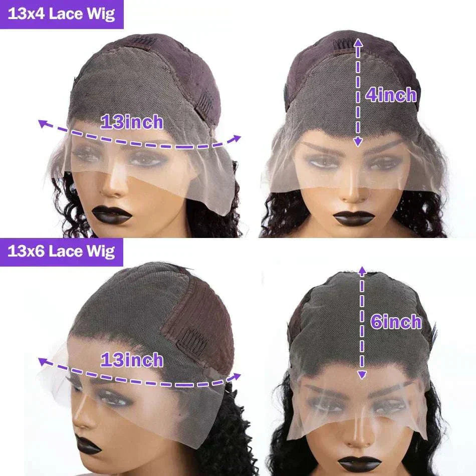 Authentic 250% Brazilian Loose Deep Wave HD Lace Front Wig, 30-32 inch, transparent lace, natural human hair.