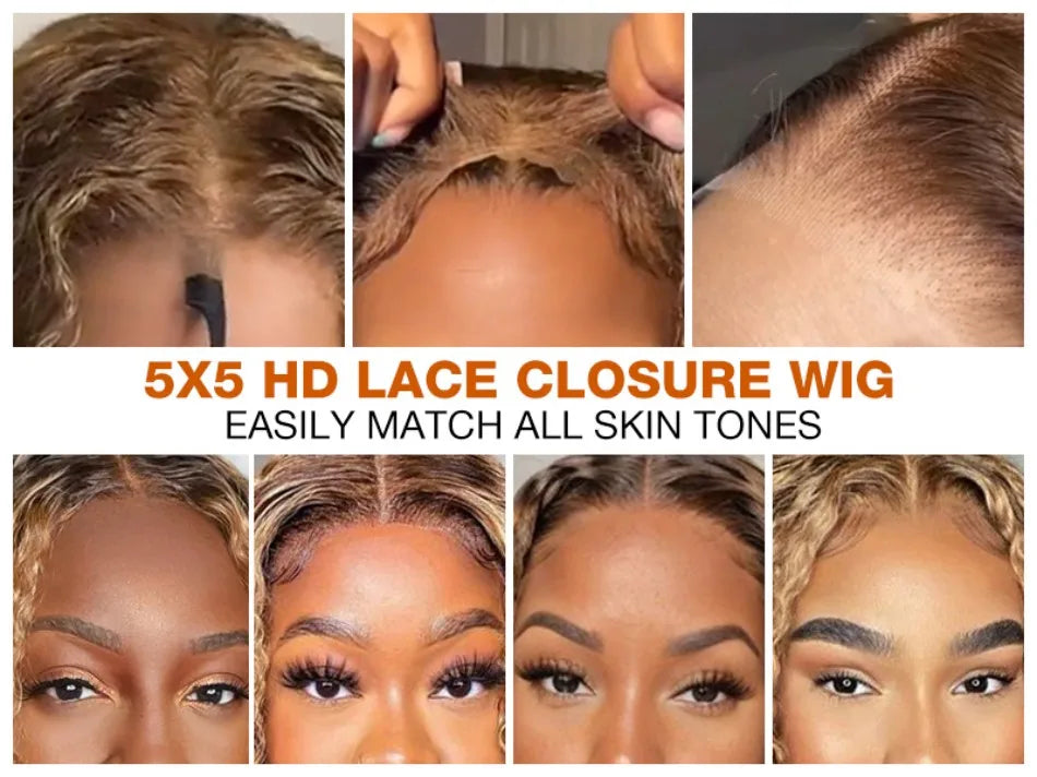 10 Inch 427 Bob Curly Wigs Human Hair with Draw String Glueless Wear And Go Pre Plucked Pre Cut Deep Wave Lace Front 220 Density