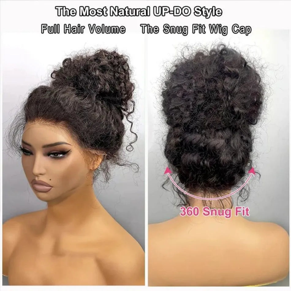 360 Full Lace Wig Human Hair Pre Plucked Deep Wave Frontal Wig Natural Hairline Hd Lace Wigs 30 40 Inch Curly Wigs