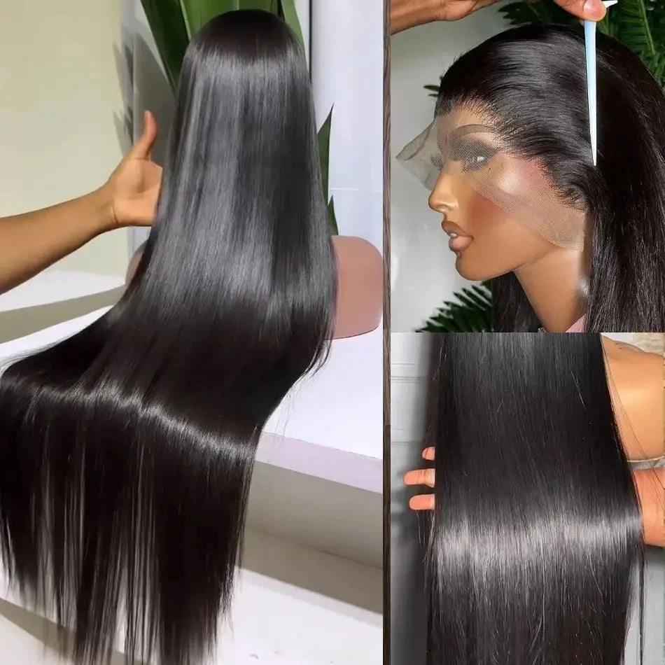 13x6 Bone Straight Transparent Lace Front Human Hair Wigs For Black Women 13x4 Lace Frontal Wig Natural Wigs
