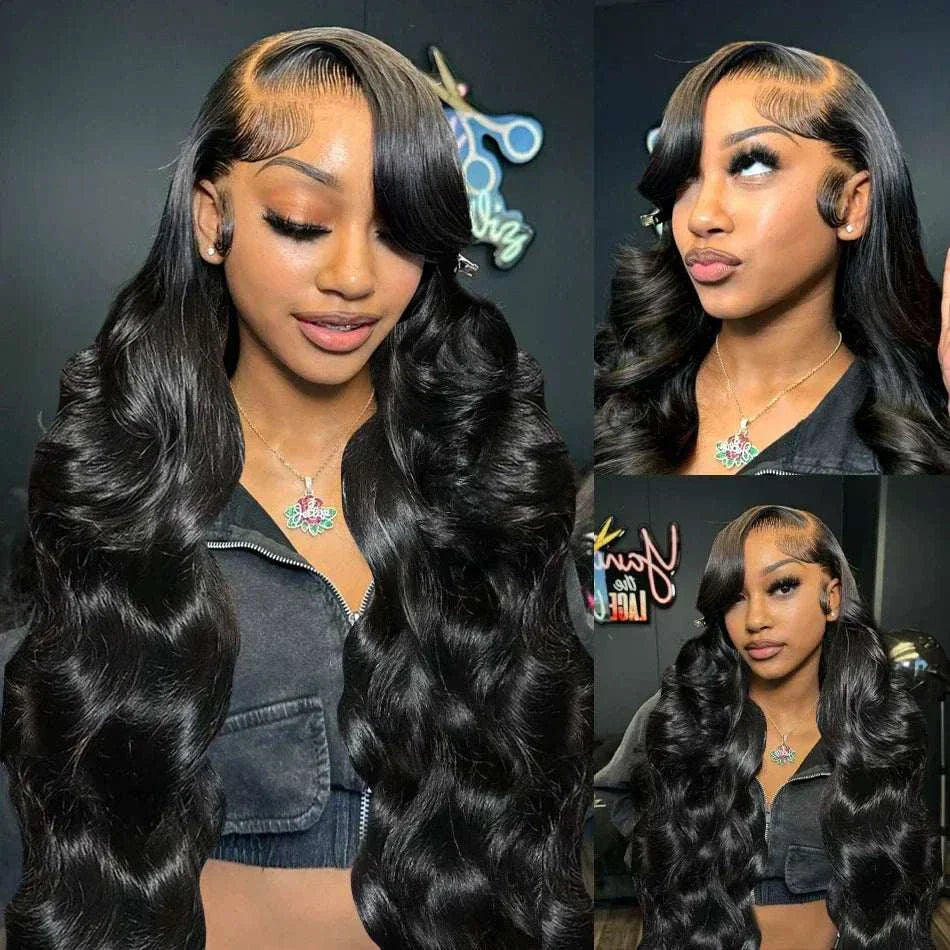 Body Wave 13x4 13x6 Transparent Lace Front Human Hair Wig, Brazilian Remy, 40 Inch, City African Wigs.