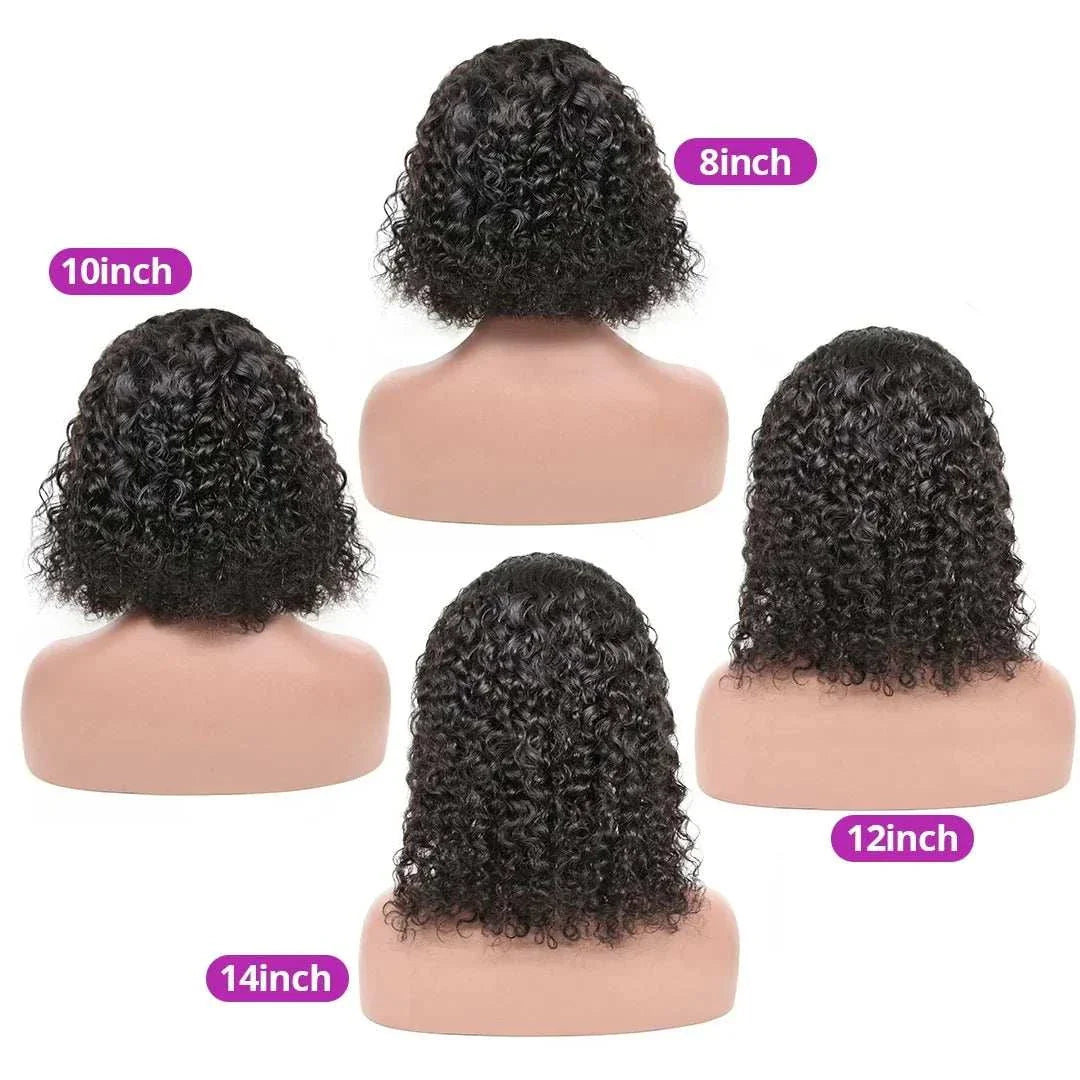 13x4 transparent lace water wave curly human hair lace wig sizes display