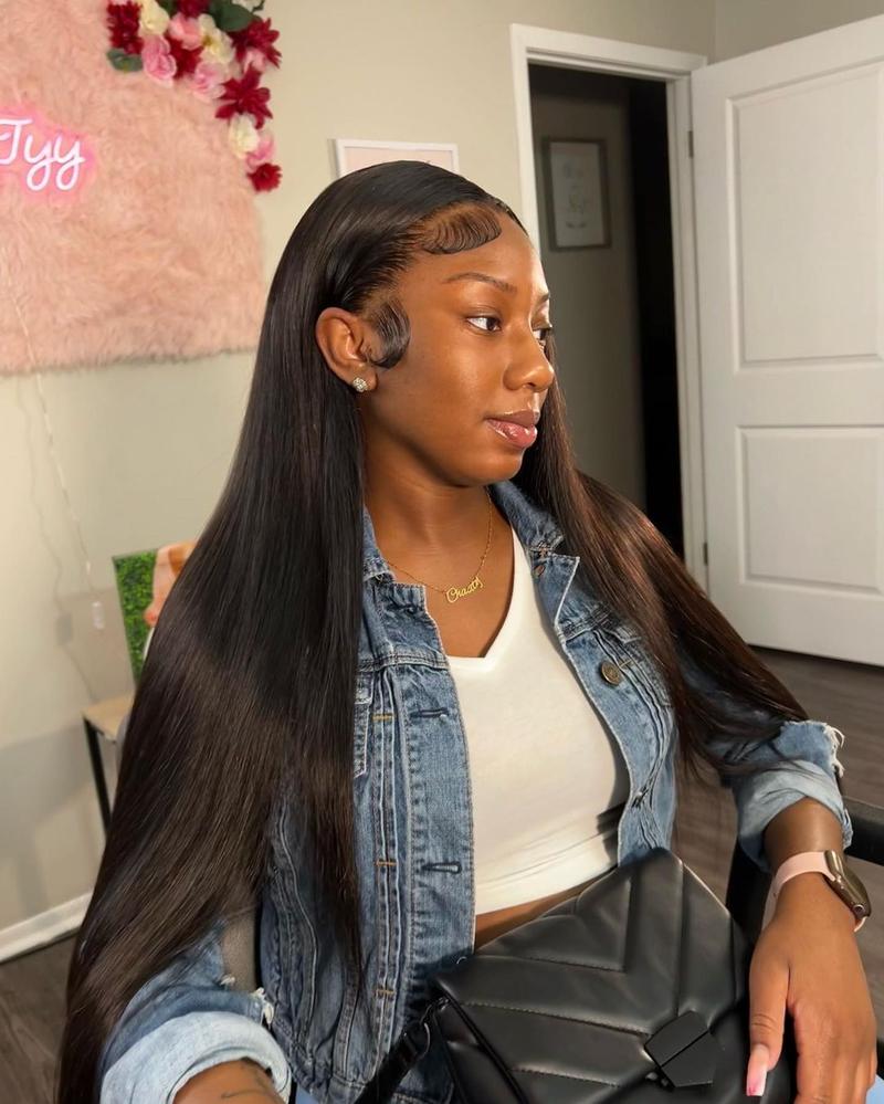 13x6 Bone Straight Transparent Lace Front Human Hair Wigs For Black Women 13x4 Lace Frontal Wig Natural Wigs