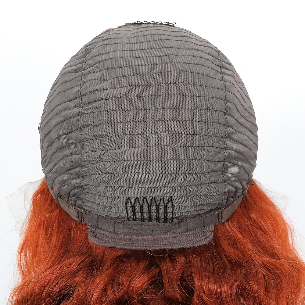 250 Density 350 Orange Ginger Curly Human Hair Wigs For Women 13x6 Hd Lace Frontal Deep Wave Wigs Brazilian Water Wave Color Wig