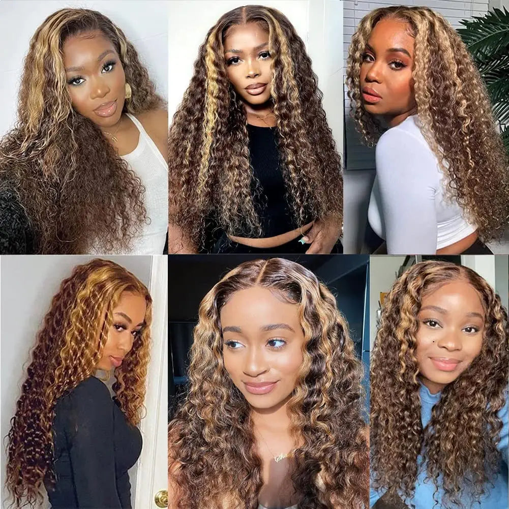Captivating Deep Wave HD Lace Ombre Wig - Authentic Brazilian Hair