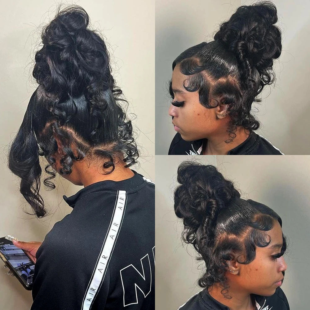 360 Full Lace Wig Human Hair Pre Plucked Deep Wave Frontal Wig Natural Hairline Hd Lace Wigs 30 40 Inch Curly  Wigs