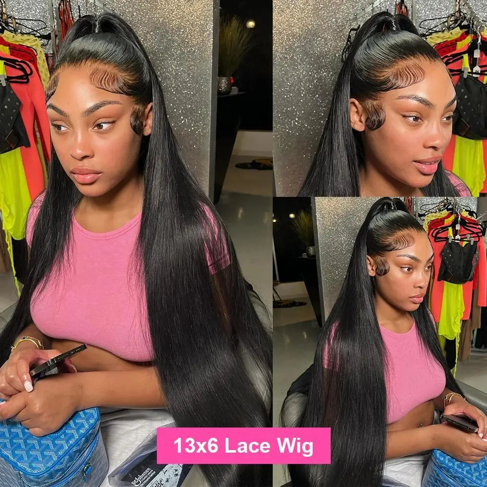 13x6 Bone Straight Transparent Lace Front Human Hair Wigs For Black Women 13x4 Lace Frontal Wig Natural Wigs