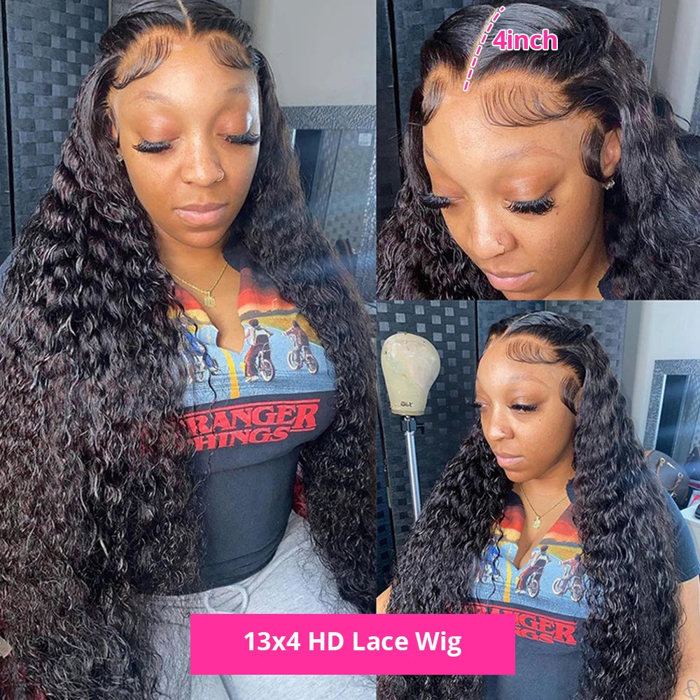 Authentic 360 Full Lace Deep Wave African Hair Wig
