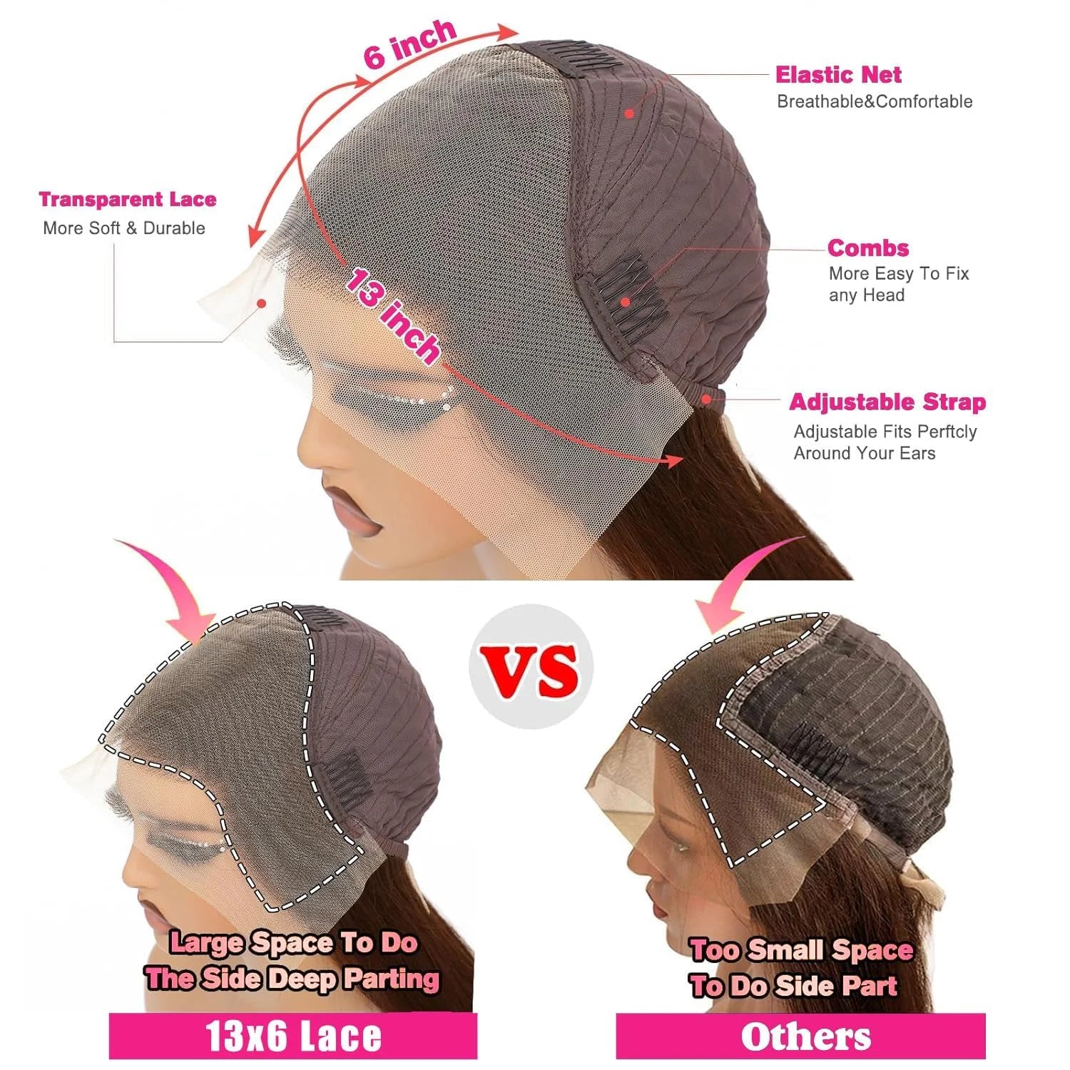 Chocolate Brown Lace Front Wig 13x6 Body Wave HD Lace Front Wigs Pre Plucked with Baby Hair Glueless Human Hair Wigs