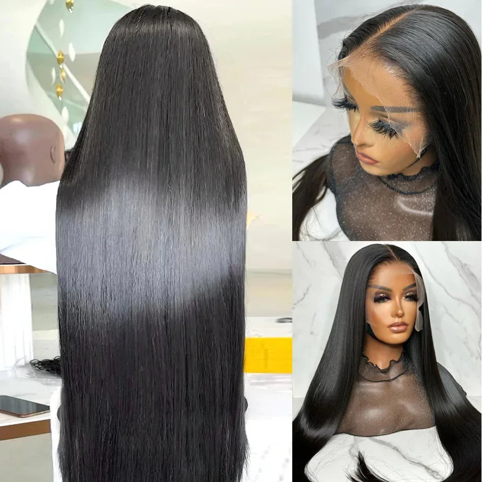 13x6 Bone Straight Transparent Lace Front Human Hair Wigs For Black Women 13x4 Lace Frontal Wig Natural Wigs
