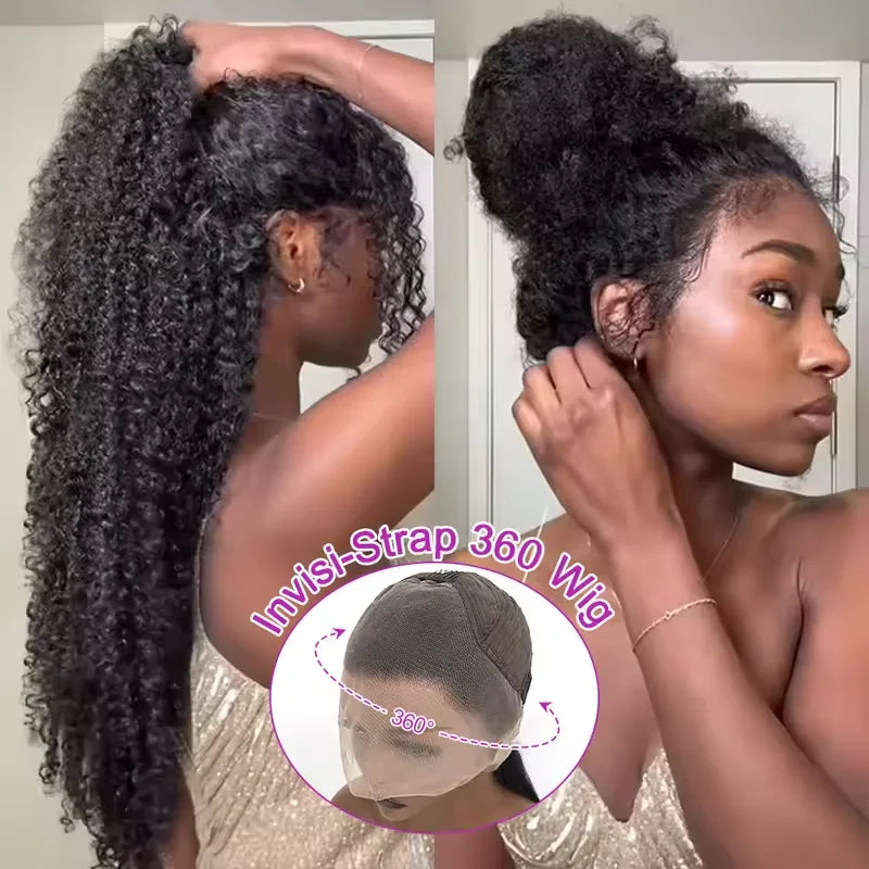 360 Full Lace Wig Human Hair Pre Plucked Deep Wave Frontal Wig Natural Hairline Hd Lace Wigs 30 40 Inch Curly  Wigs