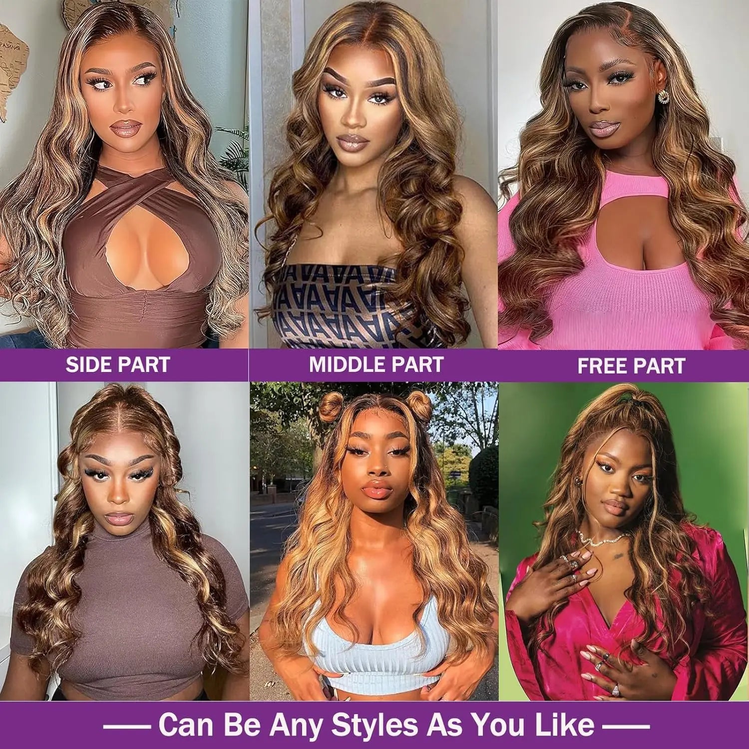 P1B/30 Highlight Ombre  Body Wave Wig Human Hair HD Lace Front Wigs Human Hair  Pre Plucked 13x4 200% Density Brazilian