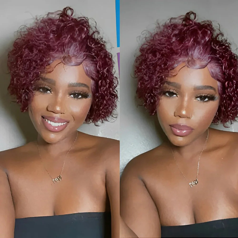 Chic Jerry Curly Pixie Cut HD Lace Wig - Authentic Human Hair