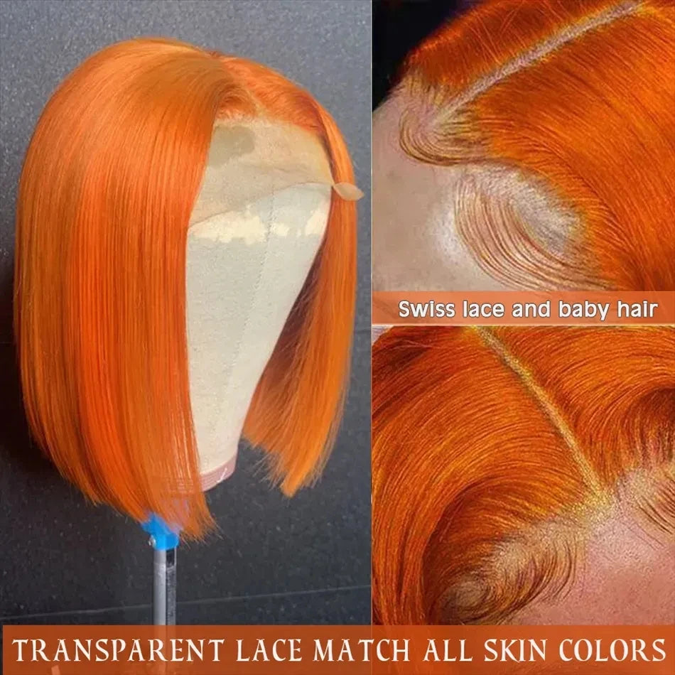 Vibrant Colored Highlight Bob Wig - Authentic Human Hair