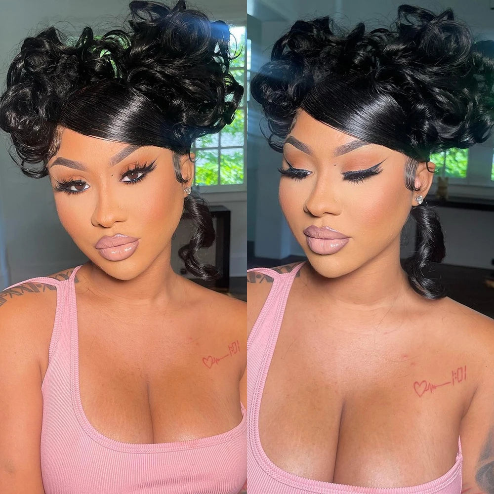 360 Full Lace Wig Human Hair Pre Plucked Deep Wave Frontal Wig Natural Hairline Hd Lace Wigs 30 40 Inch Curly  Wigs