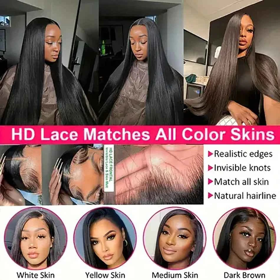 Indian wig human hair, bone straight lace front, 180 density, natural color, pre-plucked, versatile styling, HD lace, quick delivery.