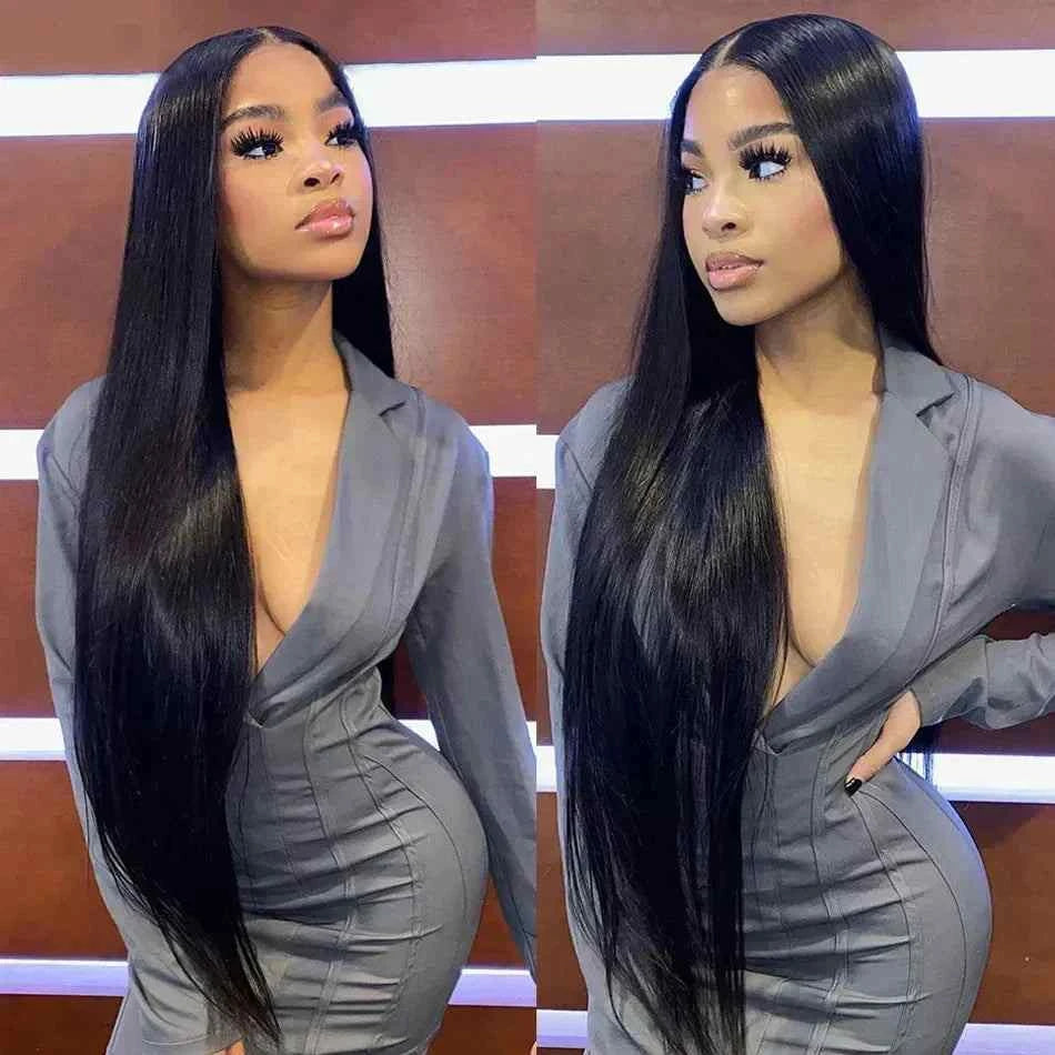 Indian wig human hair, 180 density, bone straight lace front, natural color, pre-plucked, 13x6 and 13x4 frontal, fast delivery.