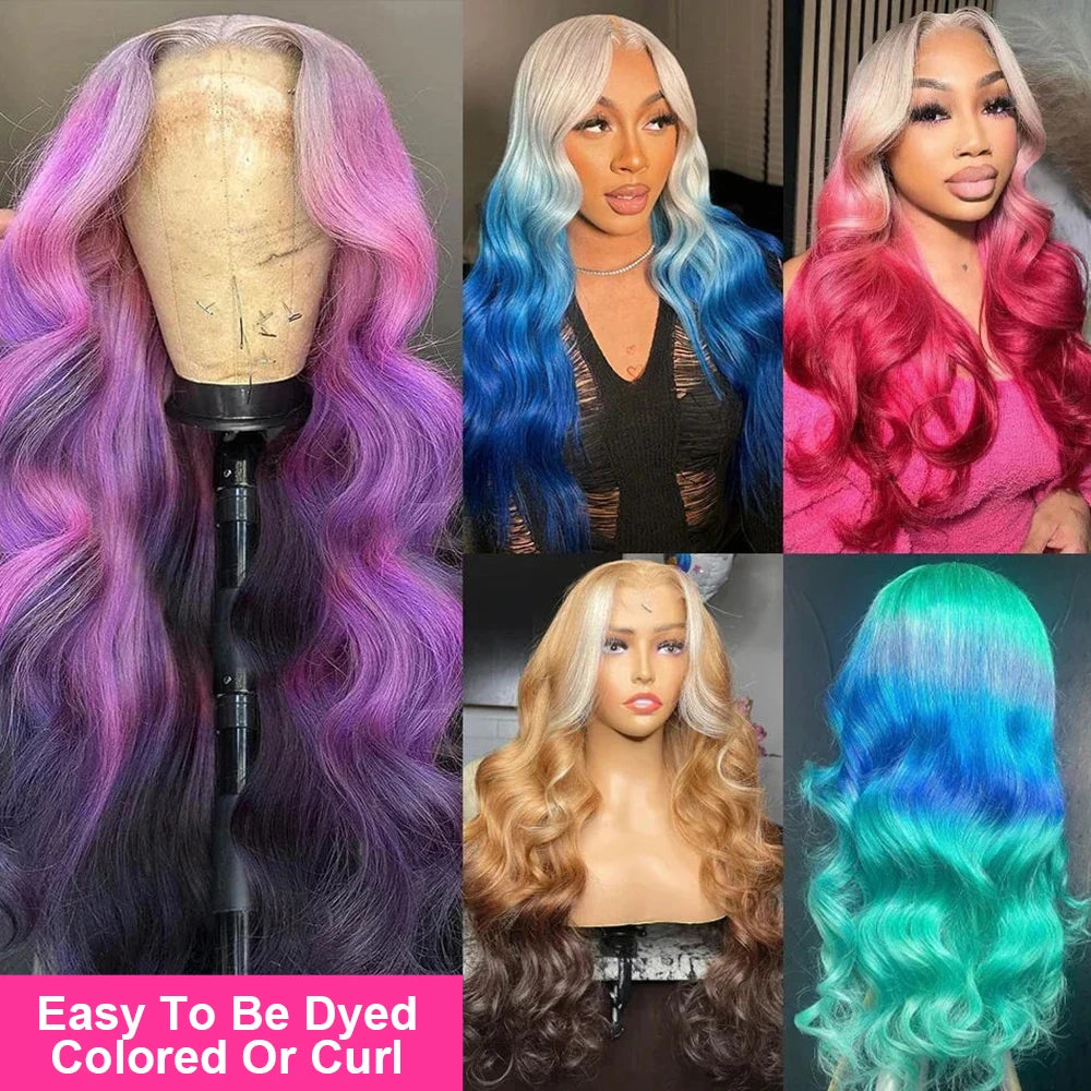 HD 250% Blonde 13x6 Lace Frontal Human Hair Wigs Body Wave 13x4 Lace Frontal Wig Glueless Wig Ready to Wear