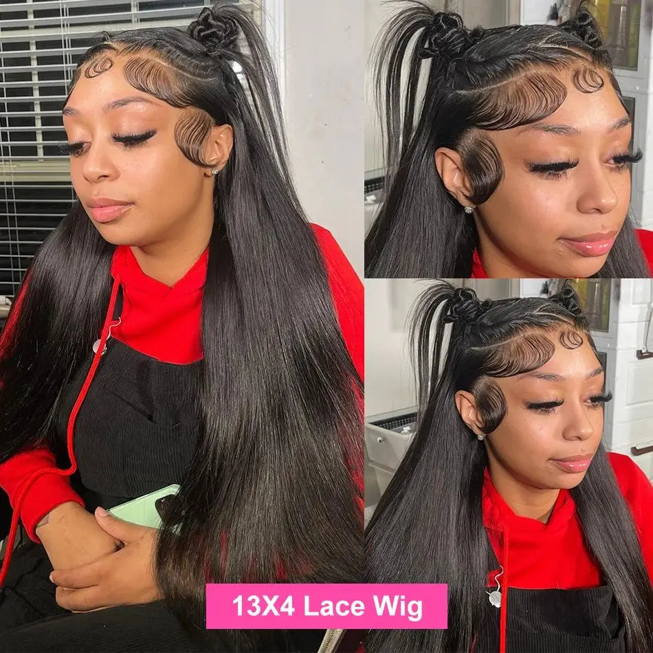 13x6 Bone Straight Transparent Lace Front Human Hair Wigs For Black Women 13x4 Lace Frontal Wig Natural Wigs