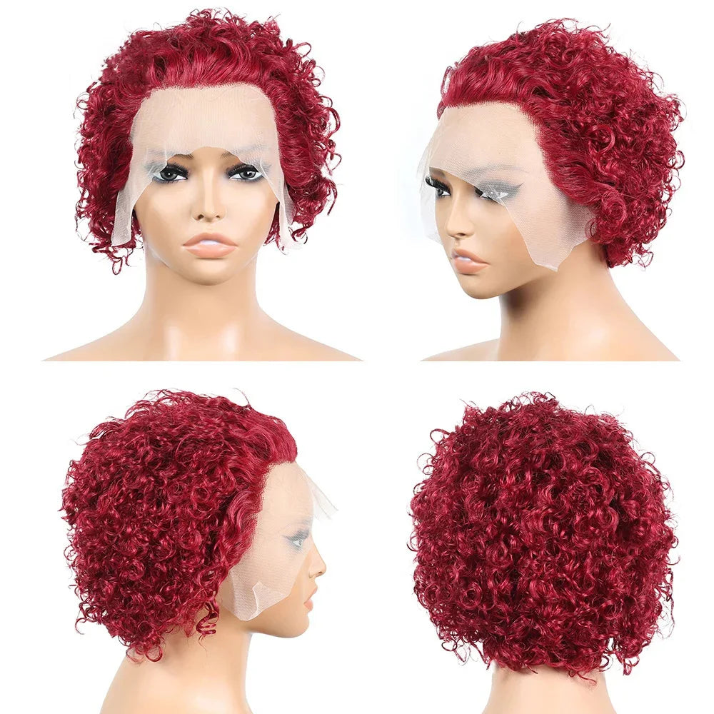 Chic Jerry Curly Pixie Cut HD Lace Wig - Authentic Human Hair