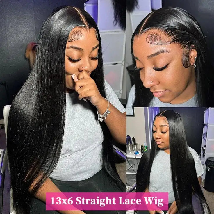 13x6 Bone Straight Transparent Lace Front Human Hair Wigs For Black Women 13x4 Lace Frontal Wig Natural Wigs