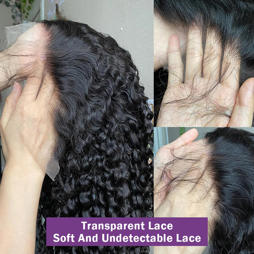 Sleek Pre-Plucked Deep Wig with Transparent Lace - Authentic Human Hair