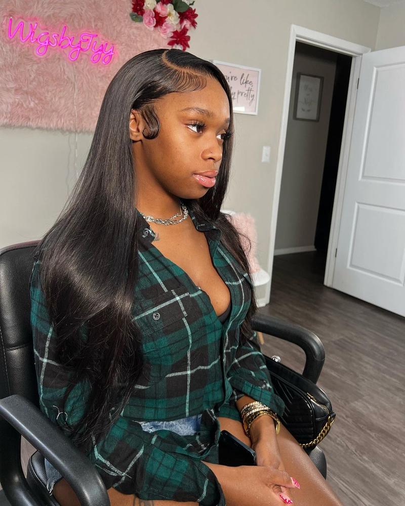 13x6 Bone Straight Transparent Lace Front Human Hair Wigs For Black Women 13x4 Lace Frontal Wig Natural Wigs